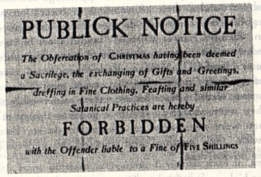 Puritan christmas notice